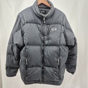 Mountain Hardwear Down Quilted Puffer Jacket  Mens Size 2xl Black Cold Weather‎